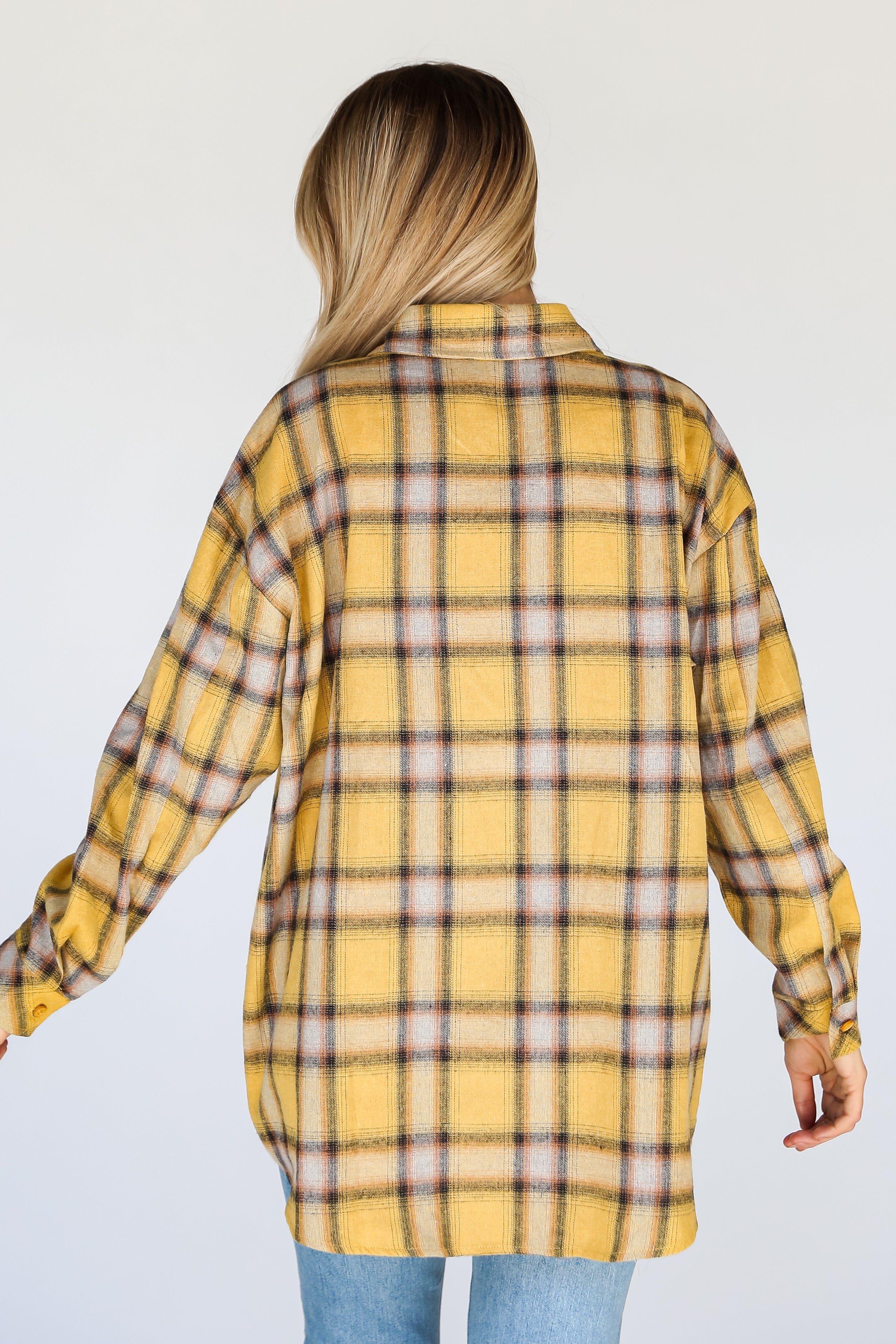 FINAL SALE - All About Fall Mustard Plaid Flannel