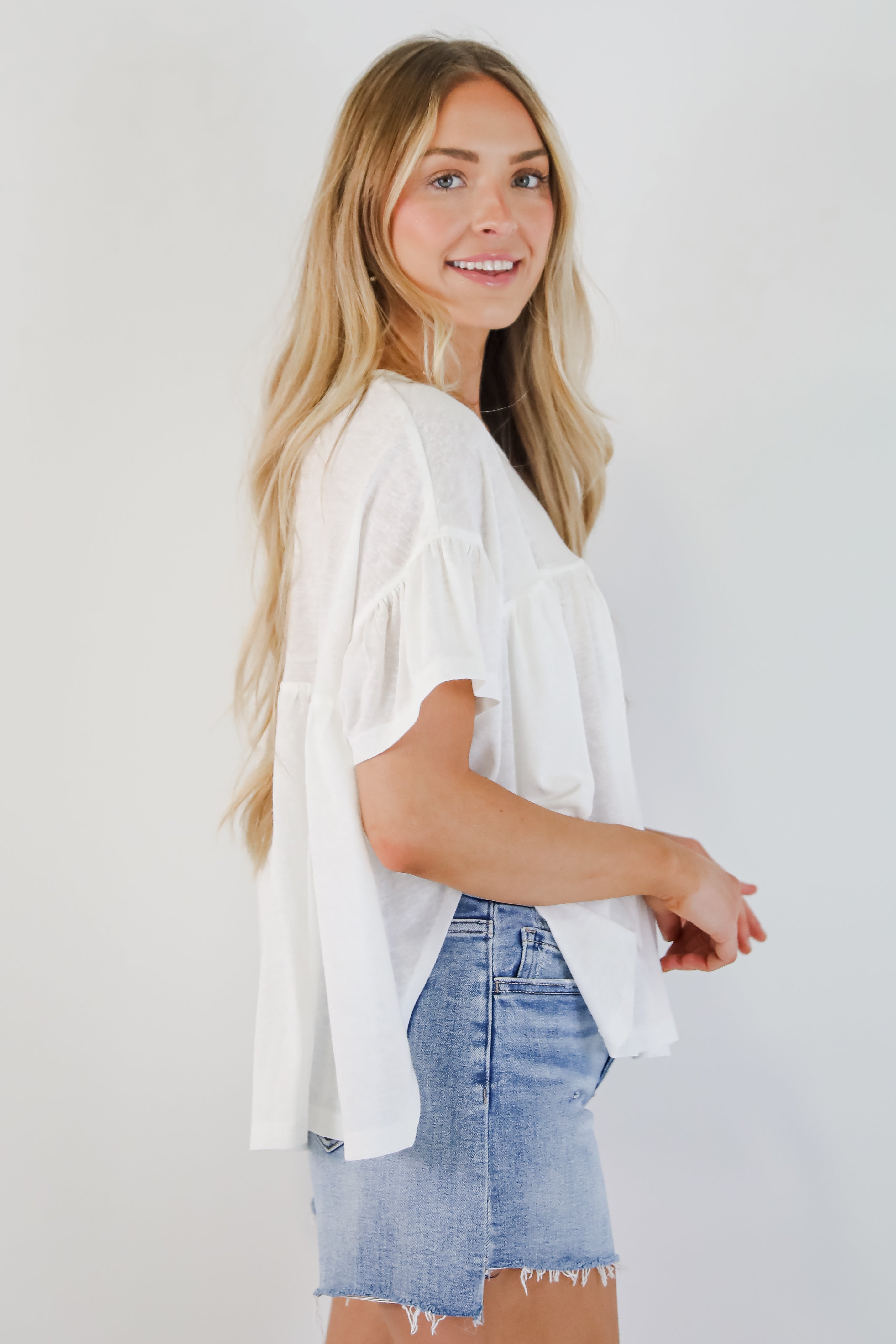 You're Mine White Babydoll Tee