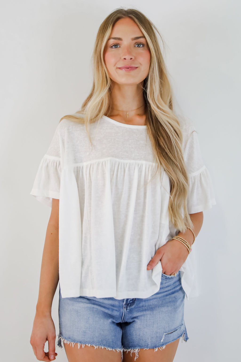You're Mine White Babydoll Tee