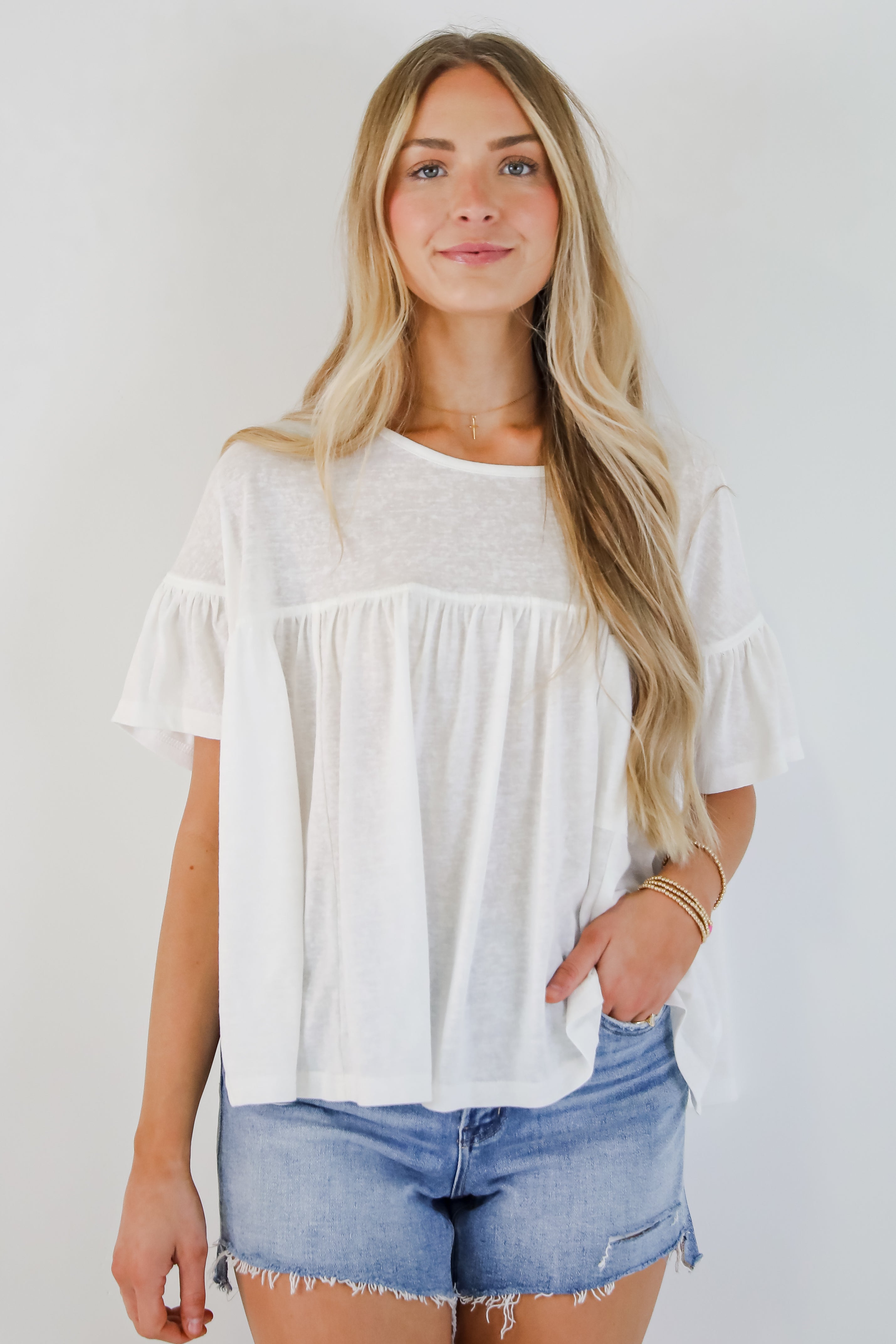 You're Mine White Babydoll Tee