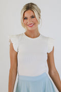 Endless Charm Off White Ruffle Top - DU DEAL